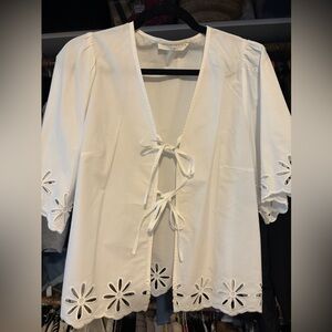 Stitch & Feather White Eyelet Shirt
